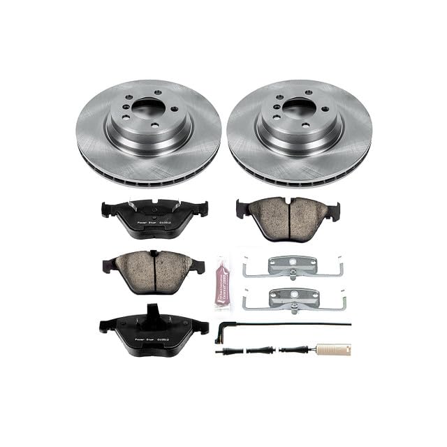 POWERSTOP Autospecialty KOE2054 Front Replacement Brake Kit-OE Brake Rotors & Ceramic Brake Pads For BMW 745Li, BMW 745i, BMW 750Li, BMW 750i, BMW 760Li, BMW 760i [Model Specific]