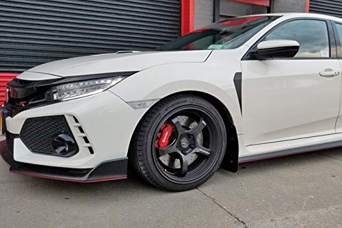 Mud Flap Rally Armor for 17-18 Honda Civic Type R UR Red w/Black Logo