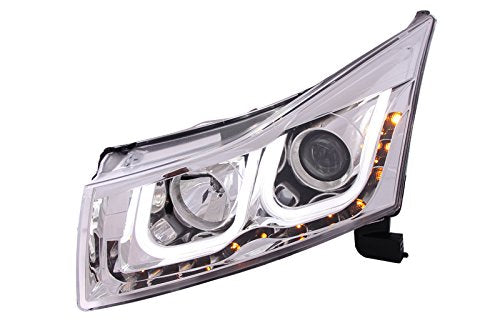 Chrome/Clear AnzoUSA Bar Style Projector Headlight for Chevrolet Cruze