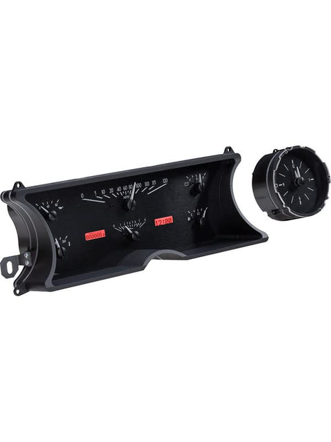 Dakota Digital VHX Gauge Instrument System VHX-65C-CAD-K-R Compatible with 1965-66 Cadillac Car Black Alloy Red Backlighting