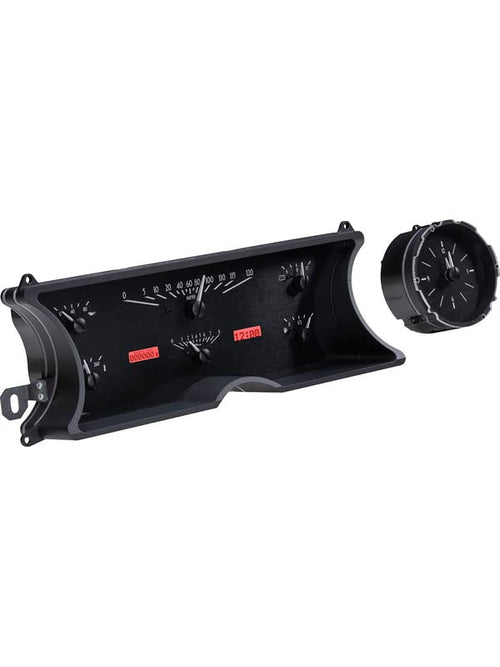 Dakota Digital VHX Gauge Instrument System VHX-65C-CAD-K-R Compatible with 1965-66 Cadillac Car Black Alloy Red Backlighting