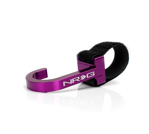 CNC Aluminum NRG Steering Wheel Hook w/ Laser Logo - Purple