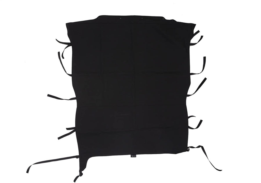 California Brief Soft Top RAMPAGE PRODUCTS for Jeep Wrangler JL | Extended OE Style, Sail Cloth, Black | 91435 | Fits 2018-2025 Jeep Wrangler JL 2-Door