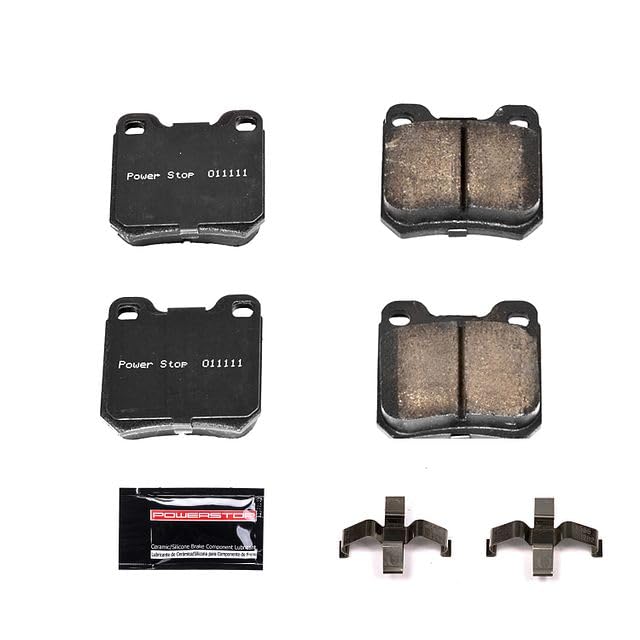 Power Stop Z23-709 Z23 Evolution Sport Carbon Fiber Infused Ceramic Brake Pads with Hardware For Catera, Saab 9-3, Saab 900, L300, LW300 [Model Specific]