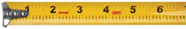 W5035 Performance Tool 35-Foot 1-Inch Tape Measure, Yellow