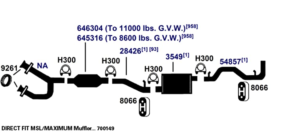 Exhaust Muffler AP Exhaust Products 700149