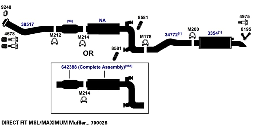Exhaust Muffler AP Exhaust Products 3354