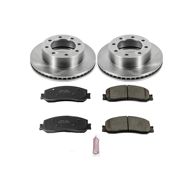 Power Stop Autospecialty KOE6545 Front Replacement Brake Kit-OE Brake Rotors & Ceramic Brake Pads For Ford F-250 Super Duty 2012, Ford F-350 Super Duty 2012 [Model Specific]