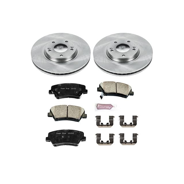 POWERSTOP Autospecialty KOE6306 Front Replacement Brake Kit-OE Brake Rotors & Ceramic Brake Pads For Hyundai Veloster 2013-2015 [Model Specific]
