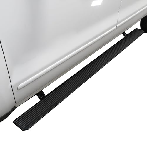 Black Horse Elite Power Board Retractable Black Compatible with 2014-2018 Silverado-Sierra 1500 Double Cab/2019-2021 Silverado and Sierra 2500-3500 Double Cab-PWBR1373