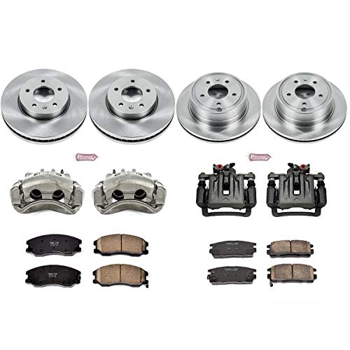 Power Stop KCOE2091 Autospecialty Front and Rear OE Replacement Brake Kit with Caliper, For Captiva Sport 2012-2015, Equinox 2007-2009, Pontiac Torrent 2007-2009, Vue 2008-2010 [Model Specific]