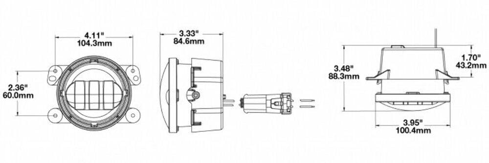 Jw Speaker 6145 0557983 Blk Fog Kit JL