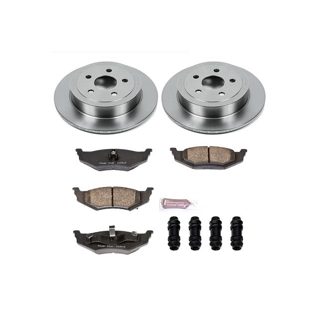 POWERSTOP Autospecialty KOE6266 Rear Replacement Brake Kit-OE Brake Rotors & Ceramic Brake Pads For Chrysler Cirrus 1995-2000, Chrysler Sebring 1996-2006 [Model Specific]