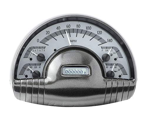 Dakota Digital VHX System Compatible with 1949-50 Oldsmobile-Silver Alloy Style Face w/White Display