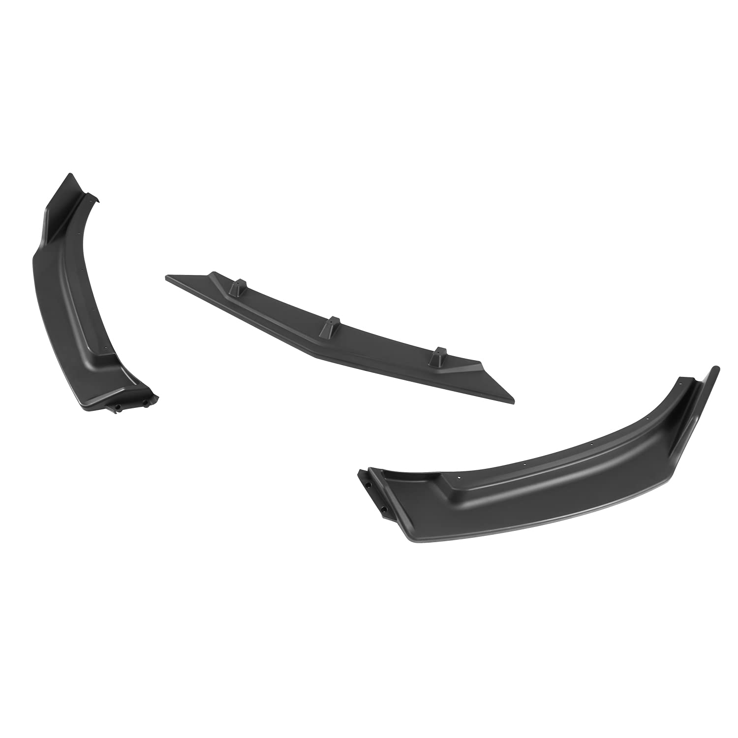 Matte Black Spec-D Tuning Front Bumper Lip Spoiler Splitter Body Kit 3PC Compatible with 2014-2018 Mazda 3