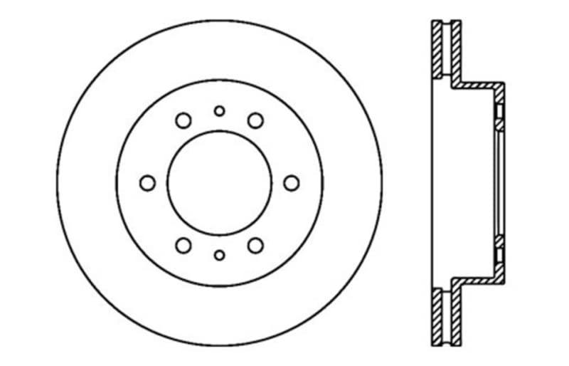 Sport StopTech Cross Drilled Brake Rotor; Front Right 128.69001R