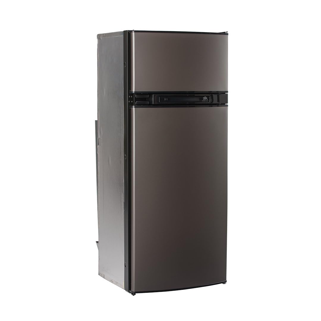 Norcold 3.7 cu. ft. N3150AGL Refrigerator 2 Door (3-Way AC/LP Euro, Left Hand Door Auto LCD Control Grey Doors)