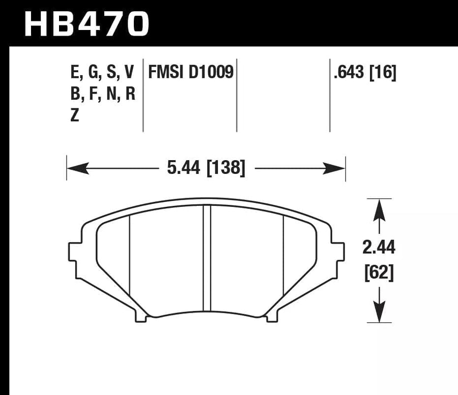 Hawk Performance HPS Performance Street Brake Pads HB470F.643