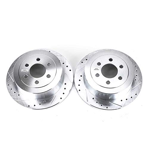 Power Stop Rear AR8762XPR Drilled & Slotted Rotor Pair For Dodge Dakota 2003-2004 [Model Specific]