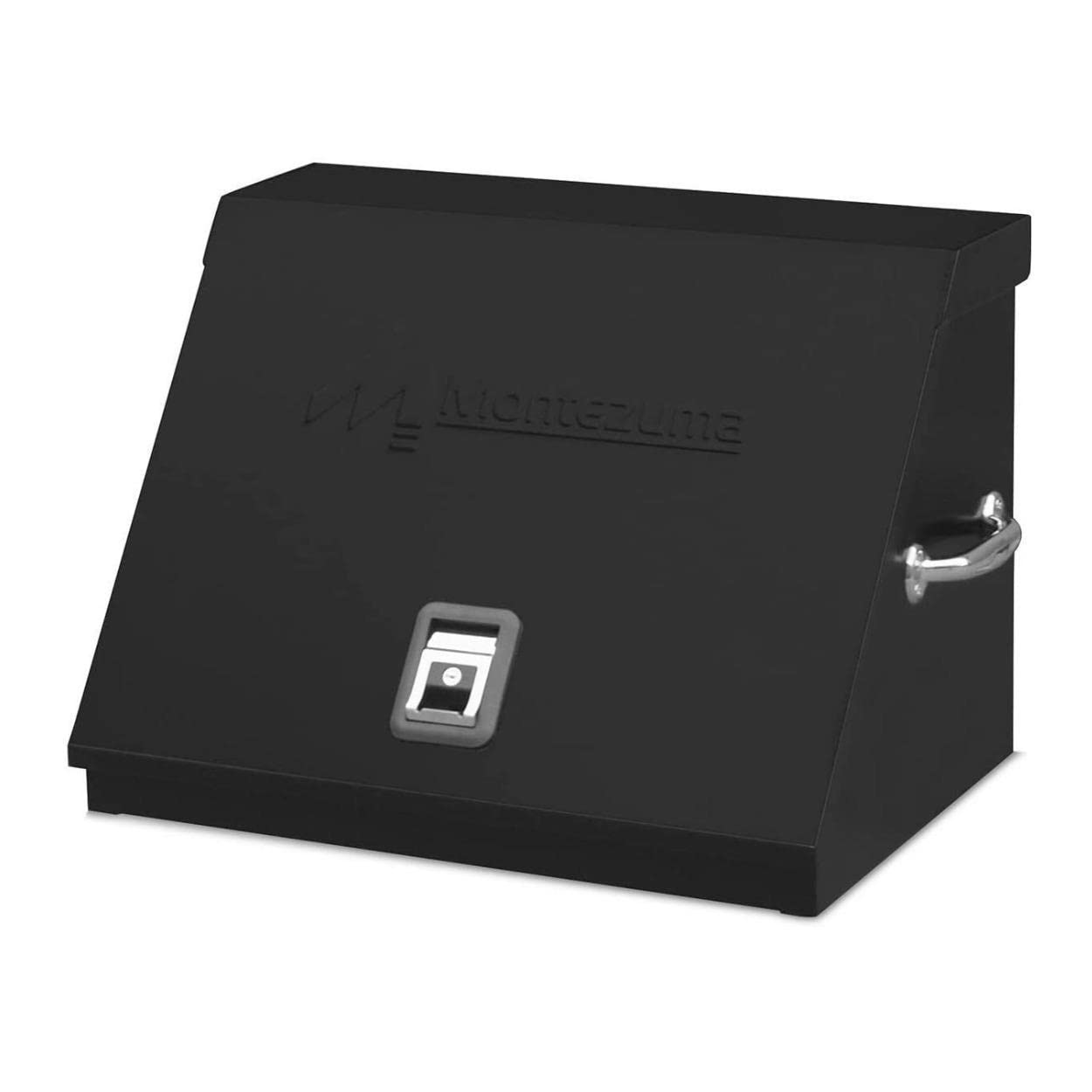 SE250B – Montezuma – 26-Inch Portable TRIANGLE Toolbox – Multi-Tier Design – Heavy-Duty Steel Construction – SAE and Metric Storage Chest – Weather-Resistant Toolbox – Lock and Latching System, Black