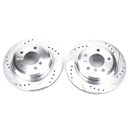 Rear Power Stop EBR1019XPR Drilled & Slotted Evolution Rotor Pair