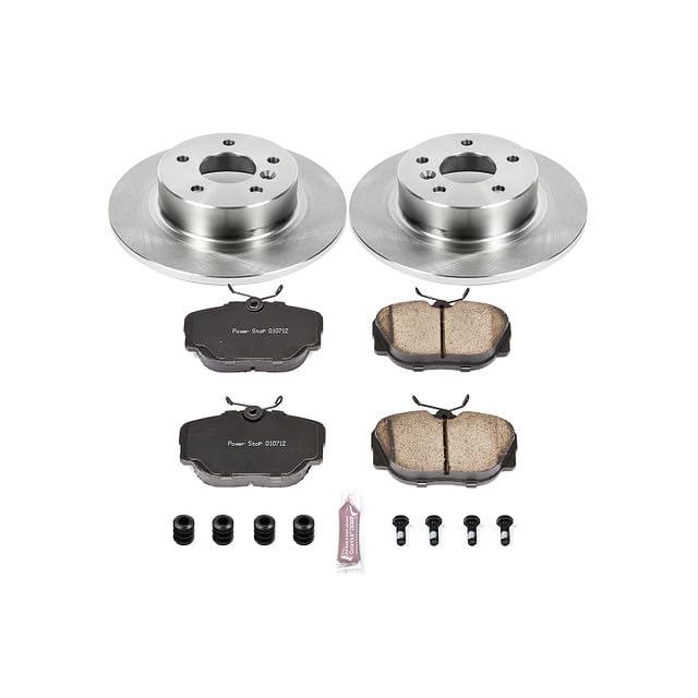 POWERSTOP Autospecialty KOE6152 Rear Replacement Brake Kit-OE Brake Rotors & Ceramic Brake Pads For Land Rover Discovery 1999-2004 [Model Specific]