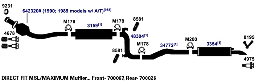Exhaust Muffler AP Exhaust Products 3354
