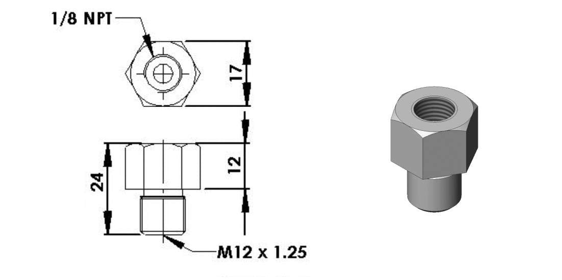 Fuel Rail Adapter Turbosmart TS-0402-1003 for Toyota/Mazda