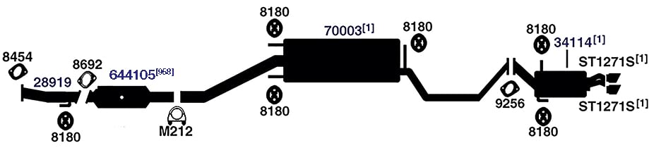 70003 nobrandname Muffler - Welded Assembly
