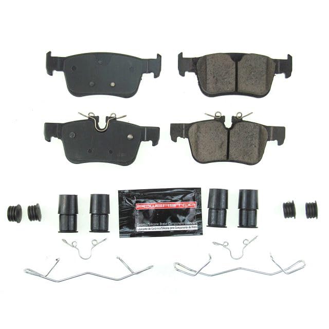 Power Stop Z23-1938 Z23 Sport Carbon Fiber Infused Ceramic Brake Pads with Hardware For S60, S90, V60, V60 Cross Country, V90, V90 Cross Country, XC60 [Model Specific]