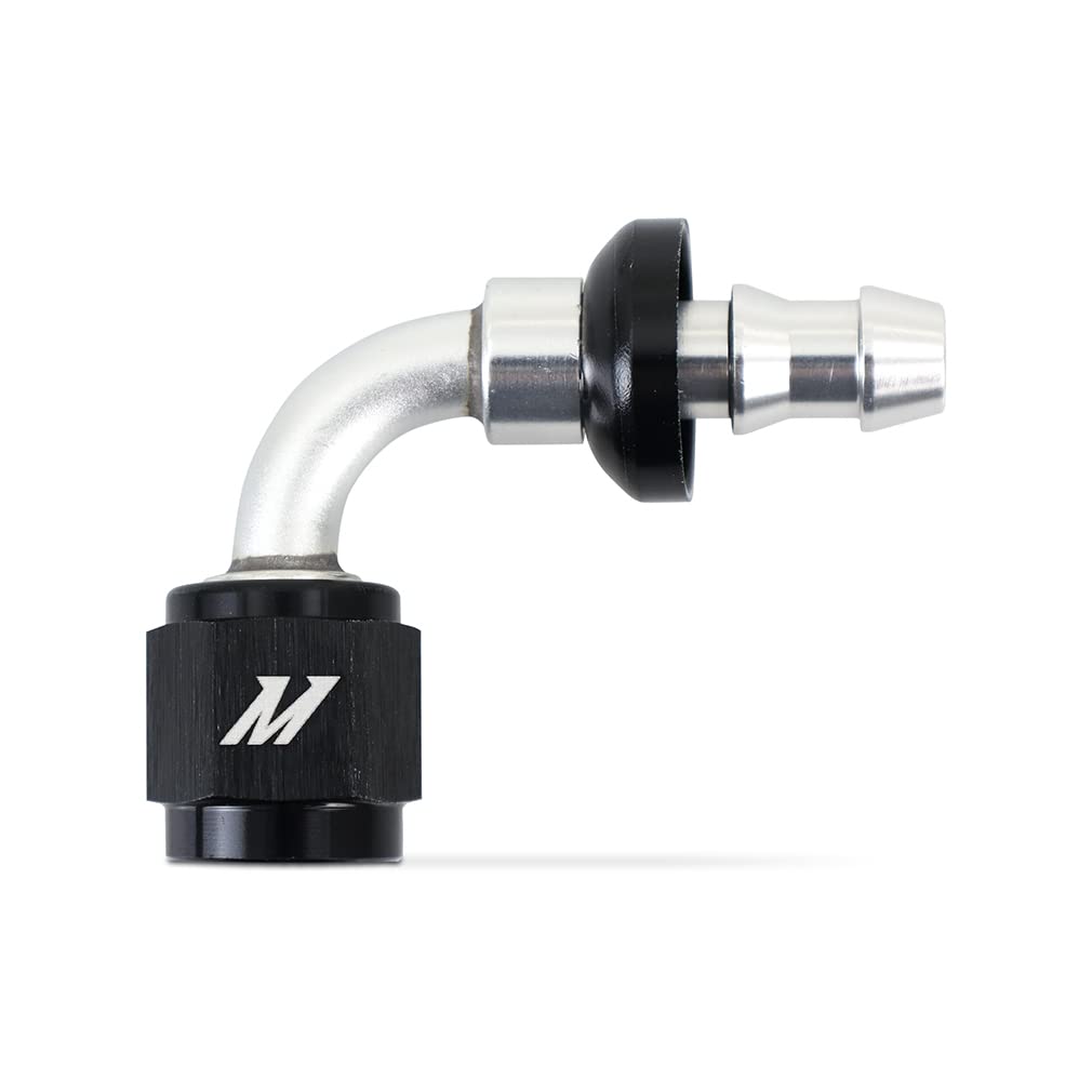 90-Degree Mishimoto Push-Lock Fitting, 4AN