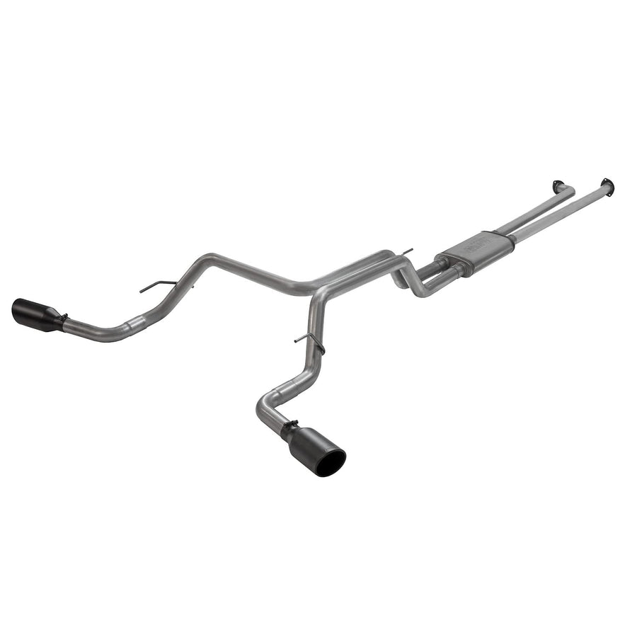 Flowmaster FlowFX 718106 Cat-Back Exhaust Kit 2.5 Inch Dual Side Exit 409 Stainless Steel 4.5 Inch Black Ceramic Tips Compatible with 2007-2009 Toyota Tundra 5.7L 2/4WD All Wheelbases