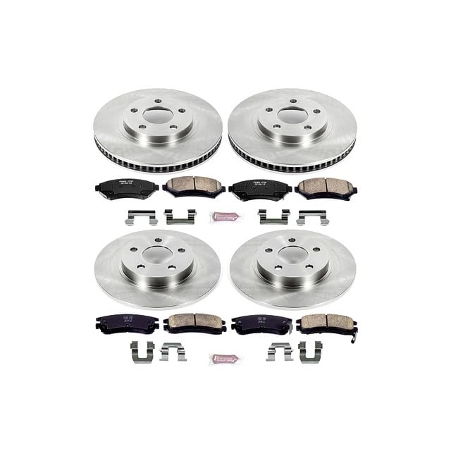 POWERSTOP Autospecialty KOE1545 Front and Rear Replacement Brake Kit-OE Brake Rotors & Ceramic Brake Pads [Application Specific] For Buick Park Avenue, Cadillac DeVille [Model Specific]
