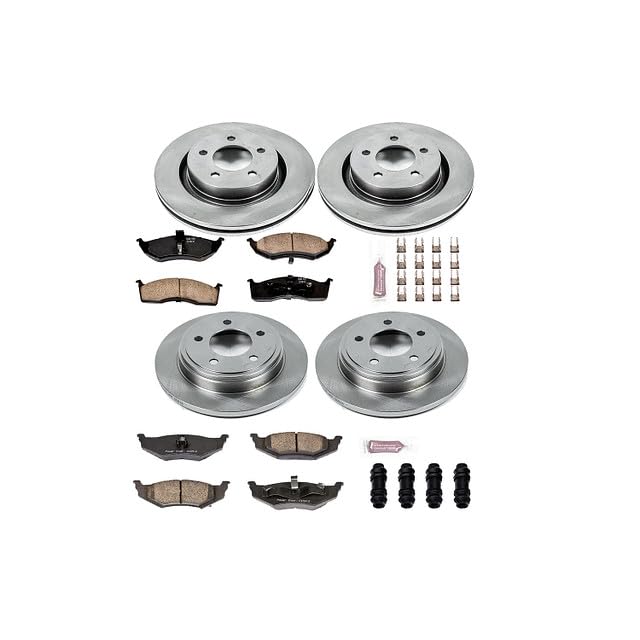 Power Stop Autospecialty KOE6178 Front and Rear Replacement Brake Kit-OE Brake Rotors & Ceramic Brake Pads