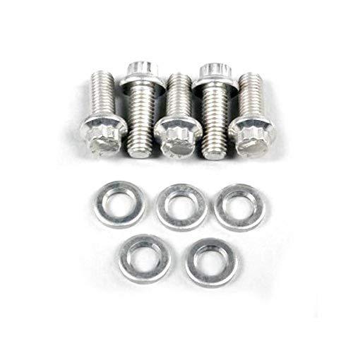 Stainless Steel ARP 770-1016 M6 x 1 Thread 12mm UHL 12-Point Bolt with 8mm Socket and Washer, (Set of 5)
