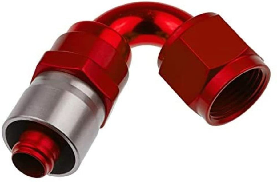 7120-06-3 Redhorse Performance Crimp Style Hose End (Red), 1 Pack