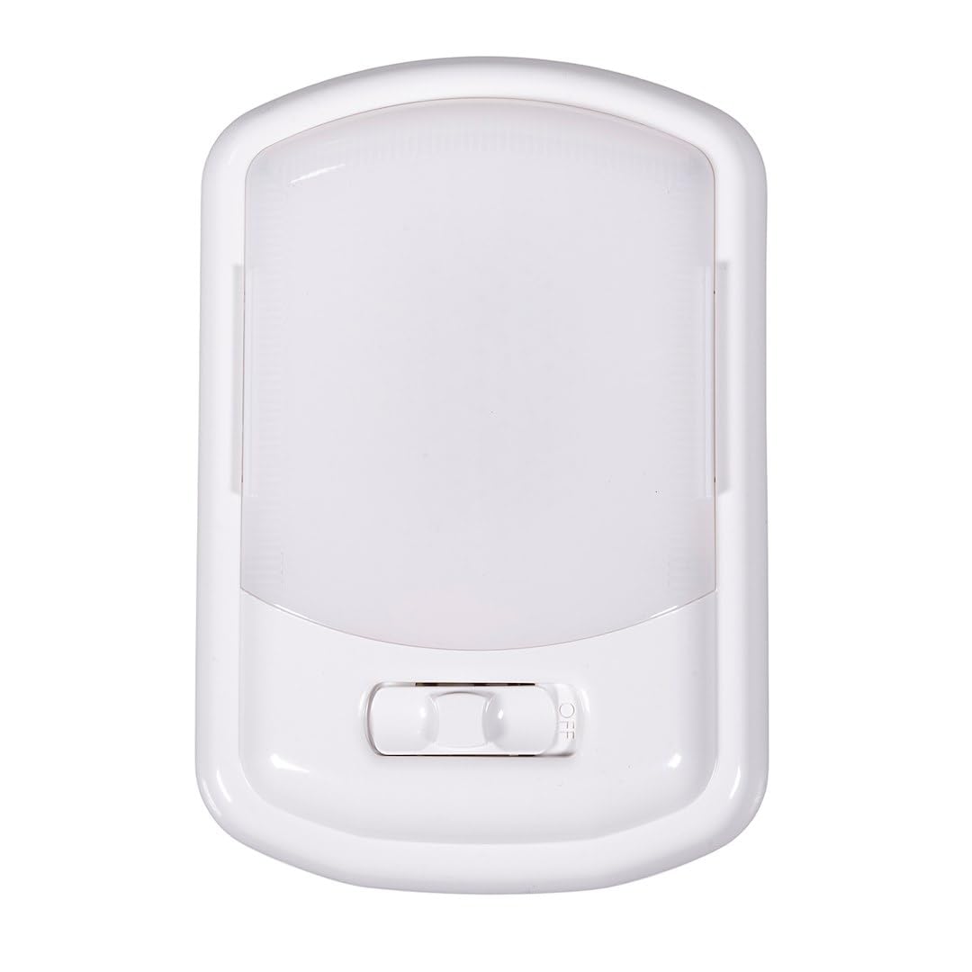 LED Ceiling Single Light Arcon Interior Light 20725N, White Lens, 7-1/4 Inch Length x 4.95 Inch Width, Bright White SMD LED, 12 Volt