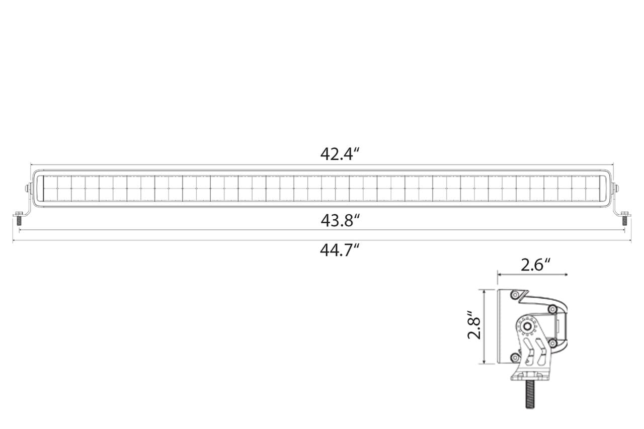 Bright Saber IM4x4 LED Dual Row Light Bar - 42.5 in.