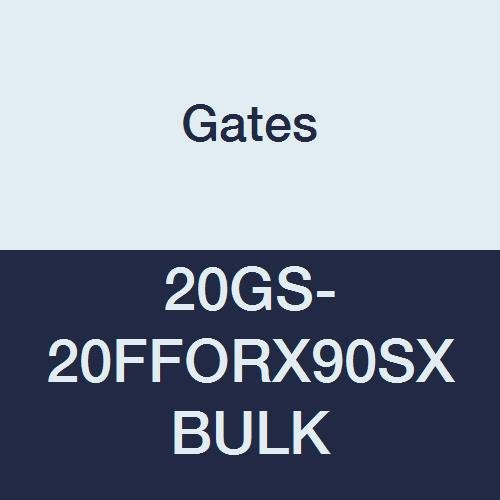 GlobalSpiral Couplings Gates 20GS-20FFORX90SXBULK, Female Flat-Face O-Ring Swivel, Zinc Plated Carbon Steel, 6.77", 90° Bent Tube, 1 1/4" ID (Pack of 20)