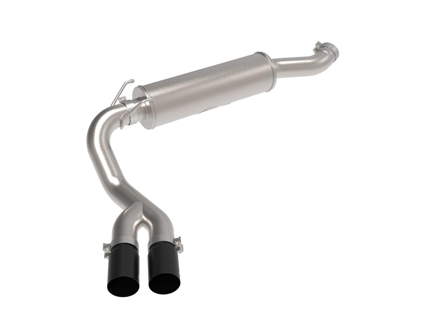 aFe Power 3-1/2 IN Rebel Series Stainless Steel Cat-Back Exhaust System w/Black Tip RAM Trucks 19-21 V8-6.4L HEMI 49-42082-B