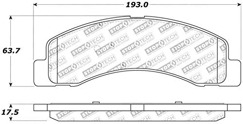 StopTech Sport Front Disc Brake Pads Set with Shims and Hardware - Fits Select Excursion, Ford Club Wagon, F250 and F350 Vehicles