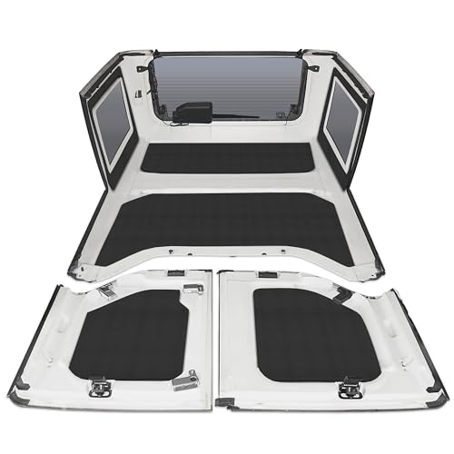 Design Engineering Original Black Boom Mat Sound Deadening HeadLiner Kit Compatible with 4-Door Jeep Wrangler JK (2011-2018)