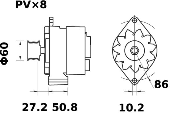 Alternator Mahle - MG268