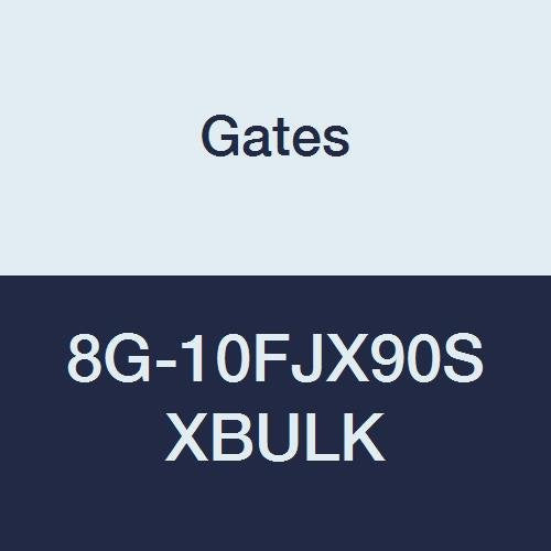 MegaCrimp Gates 8G-10FJX90S XBULK Couplings, Female JIC 37 Flare Swivel, Zinc Plated Carbon Steel, 3.67", 90° Bent Tube, 1/2" ID (Pack of 75)