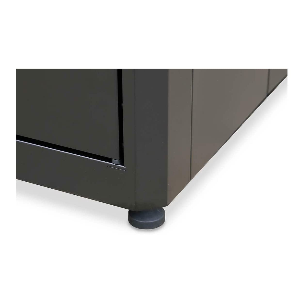 Garage Tool Storage System Montezuma - 30.5 x 24 Locking 2 Door Stacking Base Cabinet with Magnetic Latches & Black Powder Coat Finish - BKMG3024STBC