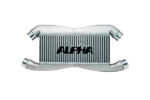 Front Mount Intercooler AMS GT-R Replacement For Stock IC Piping - With Logo