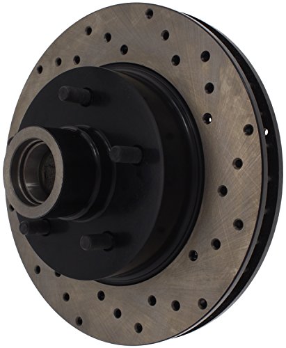 Sport Cross Drilled Brake Rotor StopTech; Front Left 128.66000L