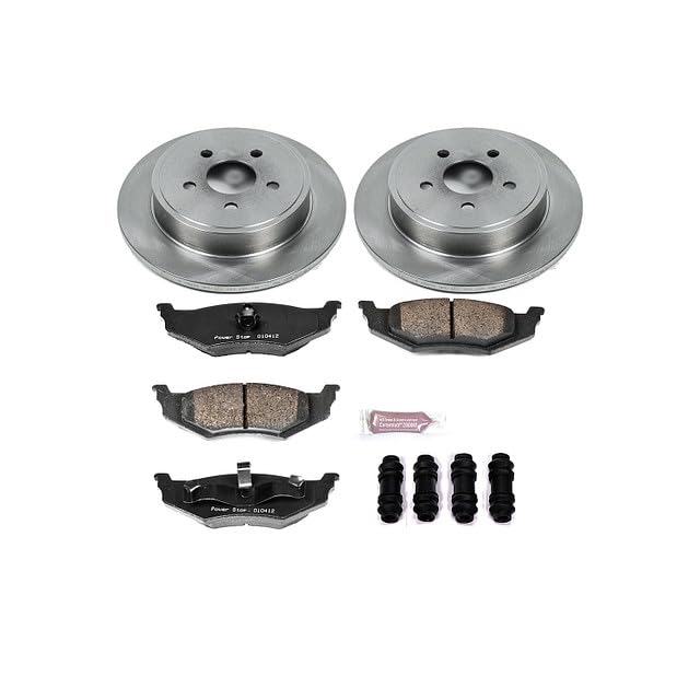 POWERSTOP Autospecialty KOE1709 Rear Replacement Brake Kit-OE Brake Rotors & Ceramic Brake Pads For Chrysler PT Cruiser 2003-2010, Dodge Neon 2003-2005 [Model Specific]