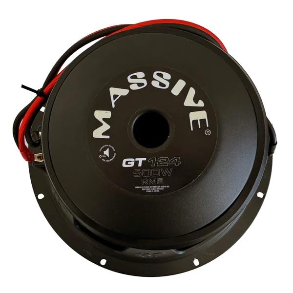 Audio Massive GT12-12" 500 Watts RMS / 1000w MAX Dual 4 Ohm Deep Bass Subwoofer