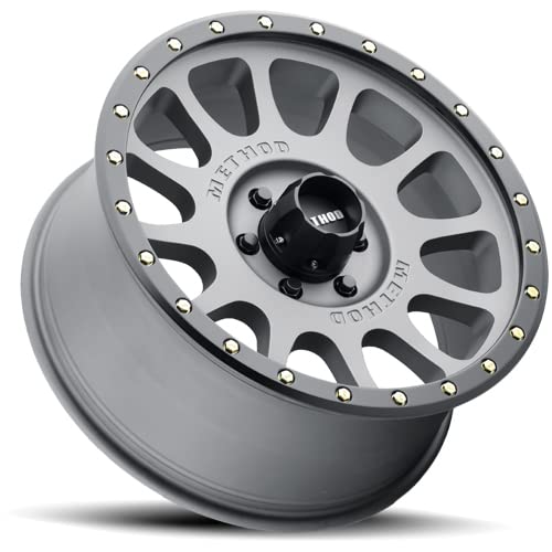305 NV Method Race Wheels Titanium Wheel Matte Black Lip (17 x 8.5 inches /5 x 5 mm, 0 mm Offset)